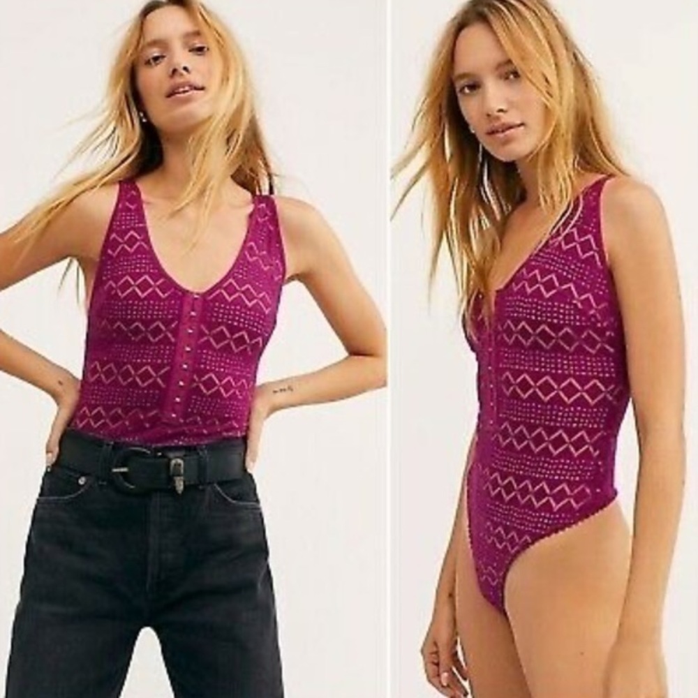 Free People Bodysuit Thank you never magen…